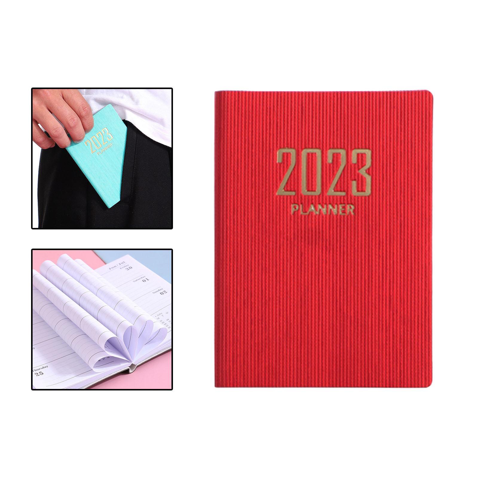 A7 Planning Notebook, 2023 Monthly Weekly Planner, Writing Pad Appointment Calendar Notepad Journal Notebook for Family  Supplies