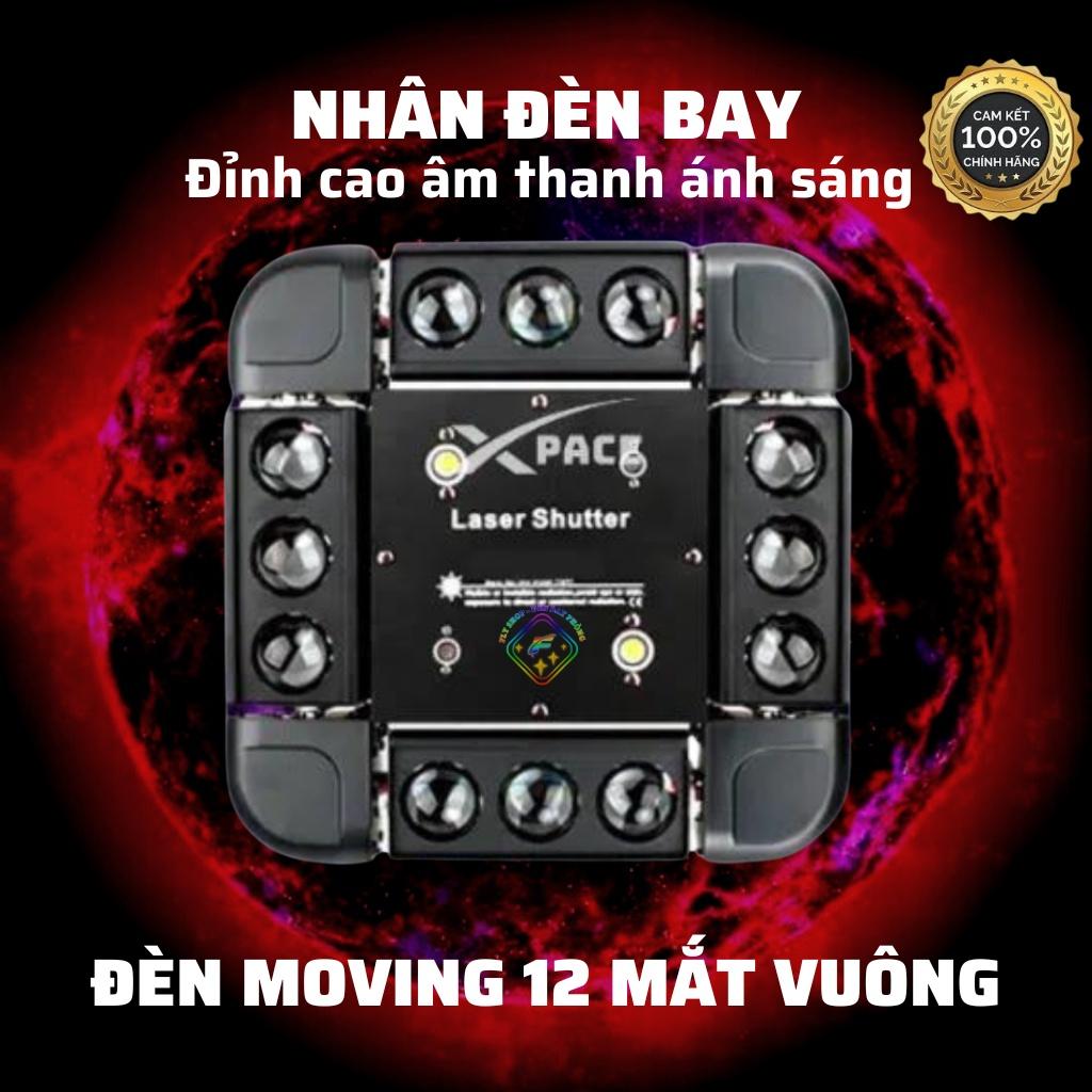 Đèn Laser Moving 12 Mắt Vuông Thiết Kế Ma Trận 3 Chế Độ Trong 1 Cảm Biến Nhạc Cho sân khấu, Phòng bay