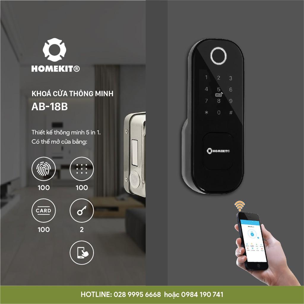 Khoá cửa cổng vân tay điện tử thông minh 2 chiều HOMEKIT AB-18B sang trọng điều khiển qua app điện thoại TTLock