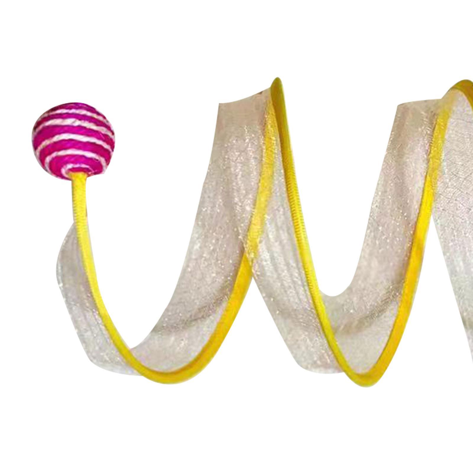 Cat Tunnel Toy Collapsible with Sisal Ball Cat Toys for Small Animals Kitty