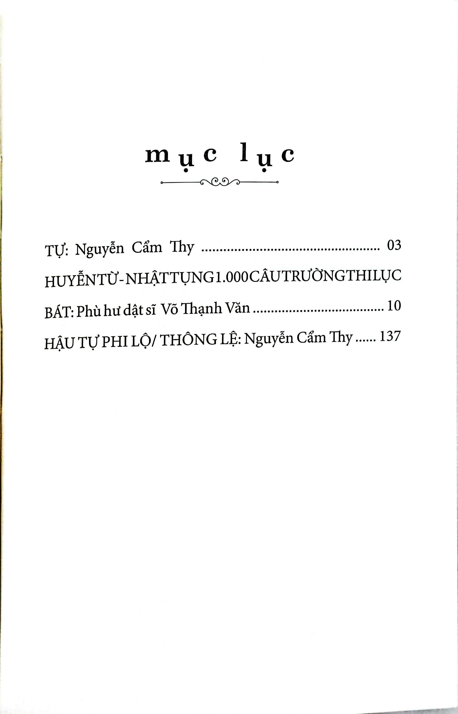 Sách - Huyễn Từ Nhật Tụng