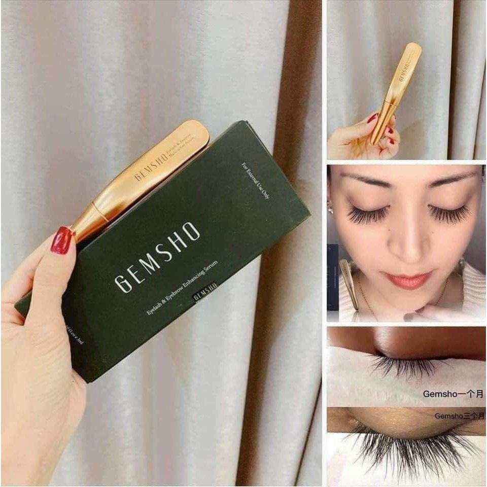 Srum dưỡng mi Gemsho Eyelash, srum dưỡng mày giúp mày dài và đen hơn