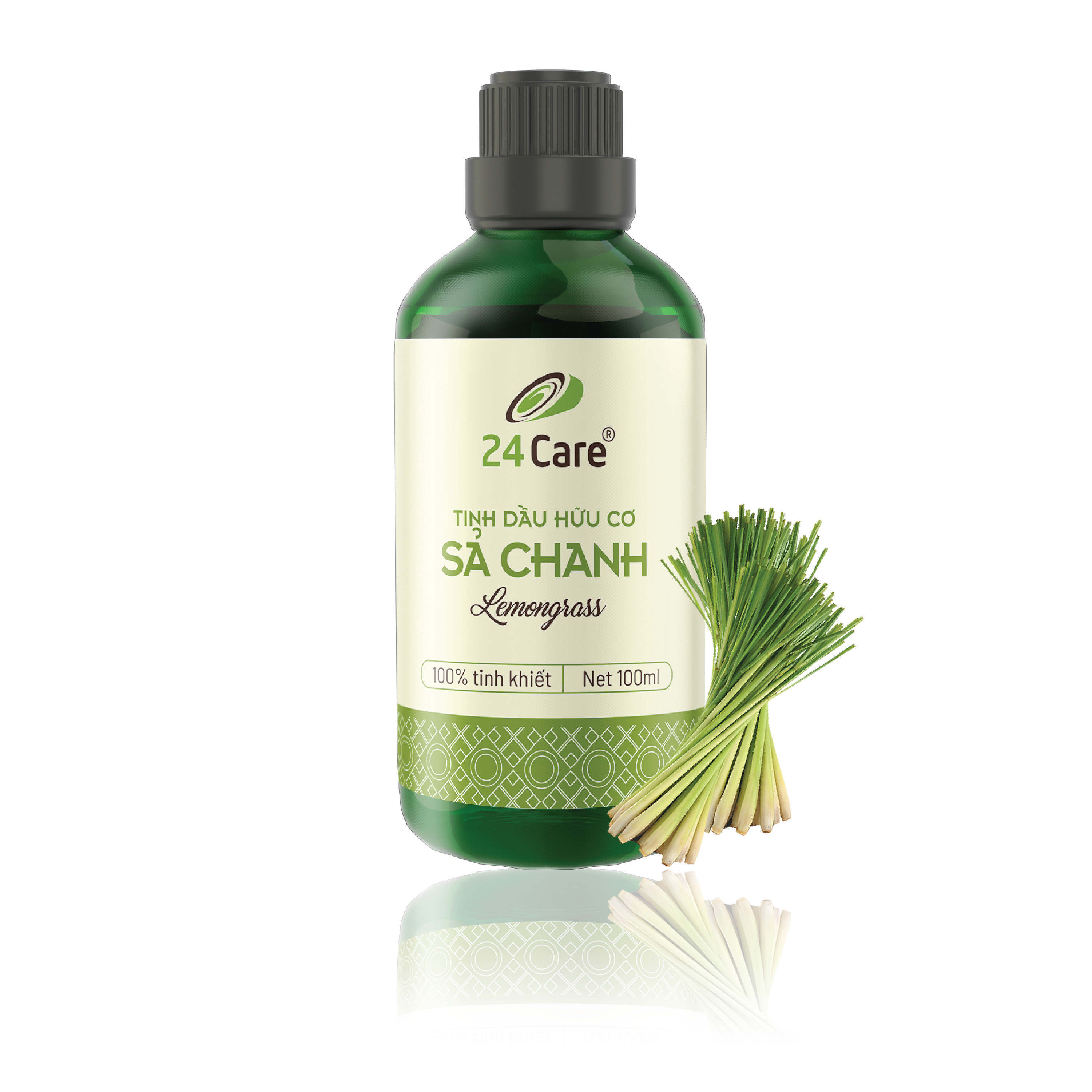 Tinh dầu Sả Chanh 24Care 100ML - Chiết xuất thiên nhiên, thơm phòng, đuổi muỗi.