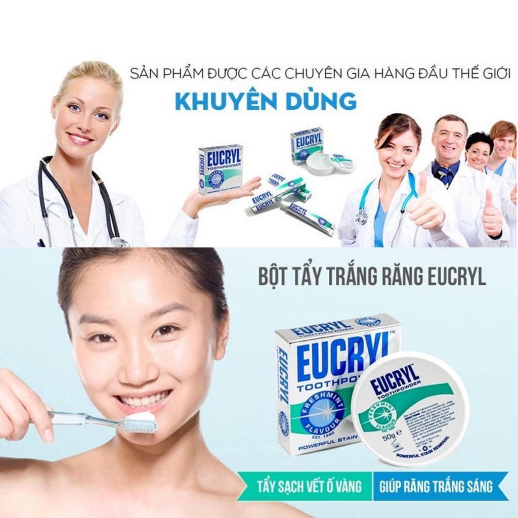 Combo Kem Đánh Răng Và Bột Làm Trắng Răng Eucryl 50g/Cái