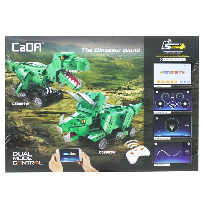 Đồ Chơi Lắp Ráp Robot Điều Khiển Khủng Long Ba Sừng - CaDA C59002W