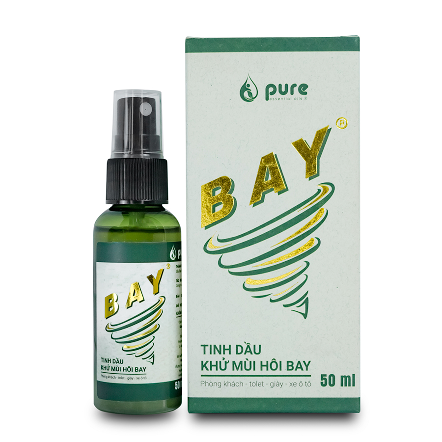 Tinh Dầu Khử Mùi Hôi BAY 50ML - KHỬ MÙI HIỆU QUẢ TỚI 99% -  Thơm mát, Dễ chịu chai - Tinh dầu thiên nhiên - An toàn cho sức khỏe gia đình