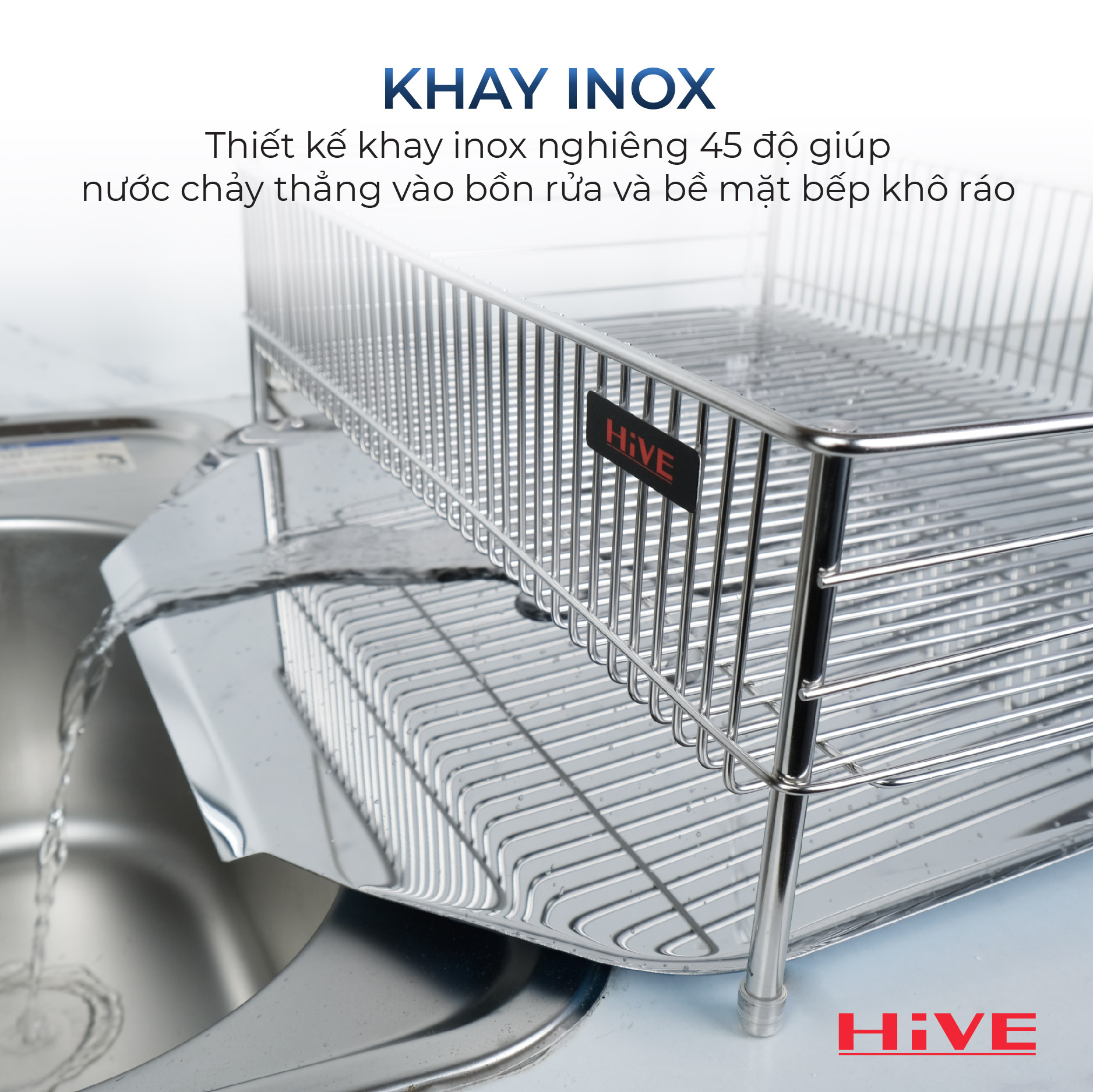 Giá úp chén bát HiVE LU 1 tầng