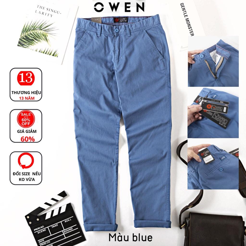 Quần kaki nam Owen chuẩn hãng 7 màu ống đứng chất vải cotton cao cấp co giãn trẻ trung, dáng đứng năng động lịch lãm
