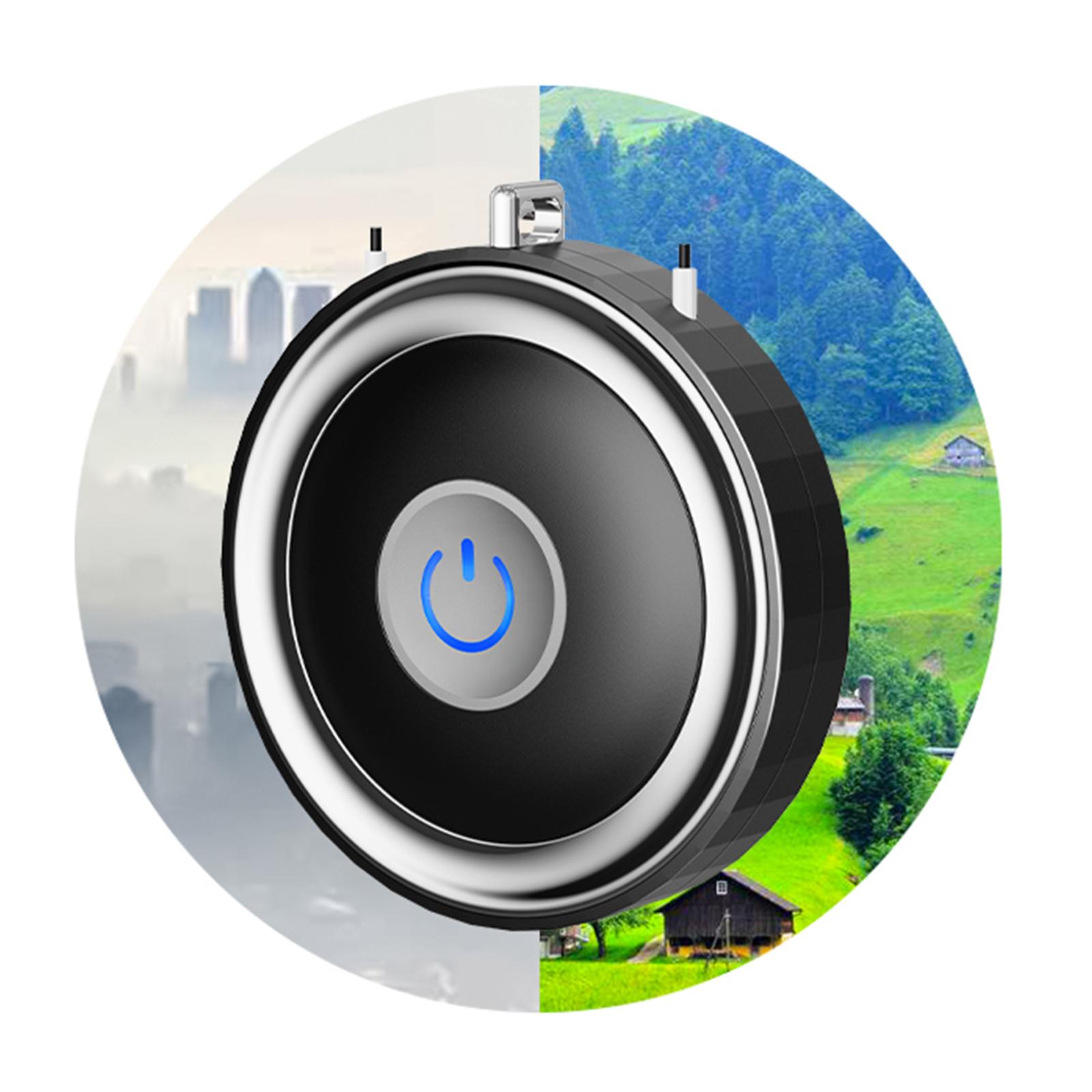 Máy lọc không khí, tạo ion âm di động có dây đeo cổ, hoạt động yên tĩnh, cổng sạc USB