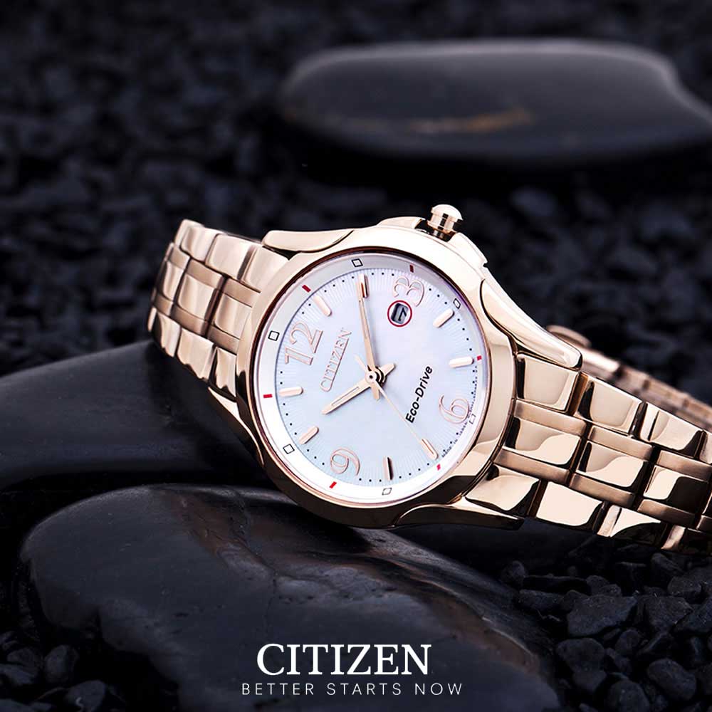 Đồng Hồ Nữ Citizen Dây Thép Không Gỉ EW1782-55A - Mặt Xà Cừ