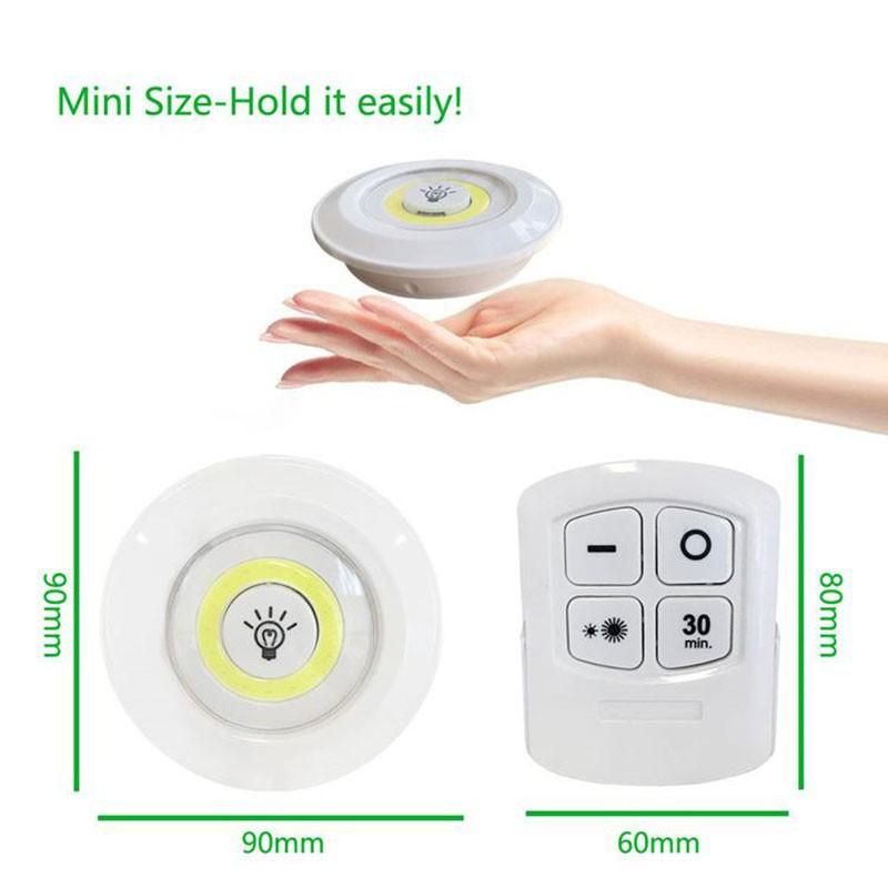 Đèn led dán tường thông minh, tủ bếp quần áo có điều khiển từ xa chiếu sáng không dây dùng pin