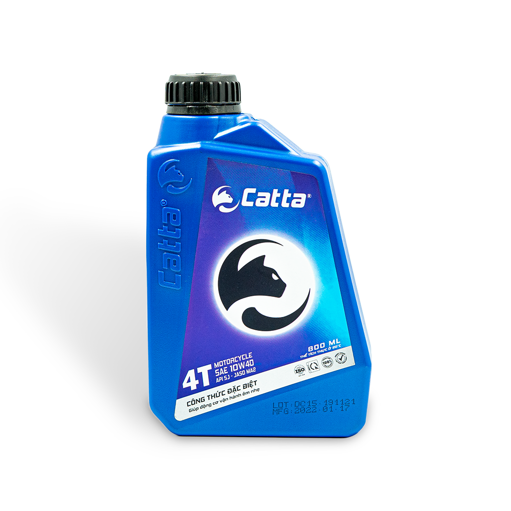 Nhớt xe số CATTA 4T MOTORCYCLE 800mL - SAE 10W40, API SJ, JASO MA2 - Hàng chính hãng