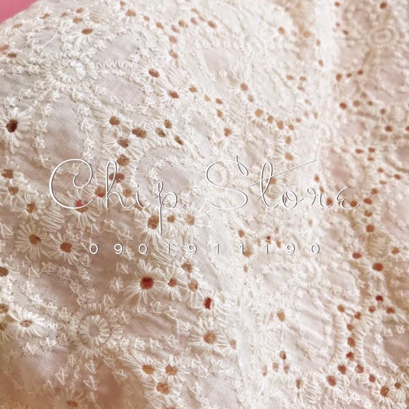 ÁO REN HOA ĐỤC LỖ TAY BỒNG 2020