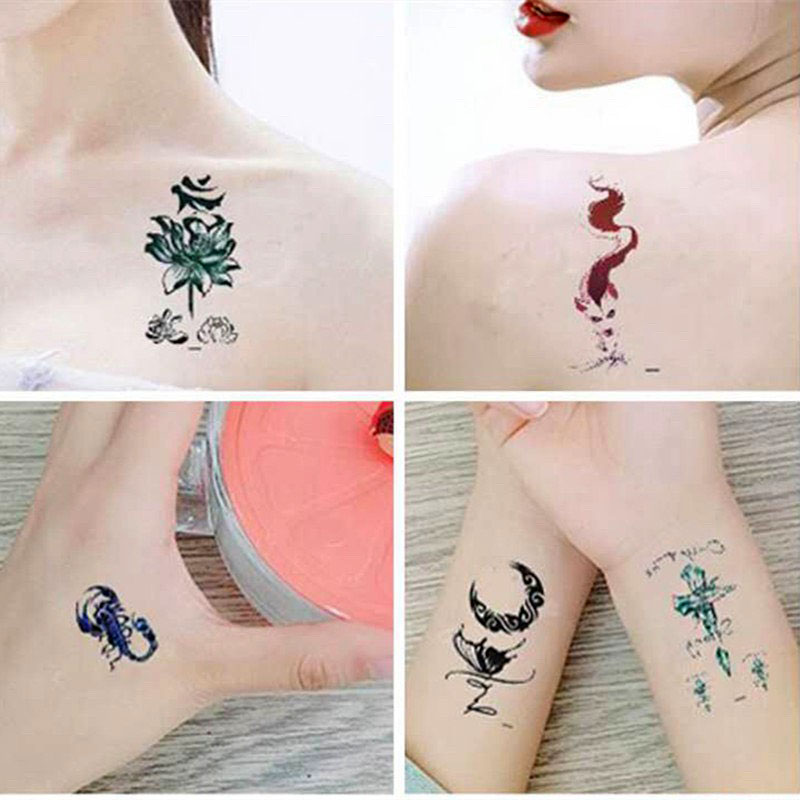 Bộ 30 Miếng Dán Hình Xăm Siêu Xinh, Hình Xăm Đẹp, Hình Xăm Mini Thời Trang HX1