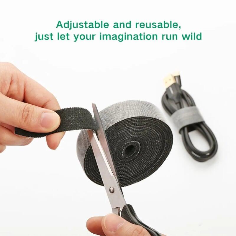 Ugreen UG40355LP124TK 3M màu Xám Dây dán Velcro đa năng tiện dụng - HÀNG CHÍNH HÃNG