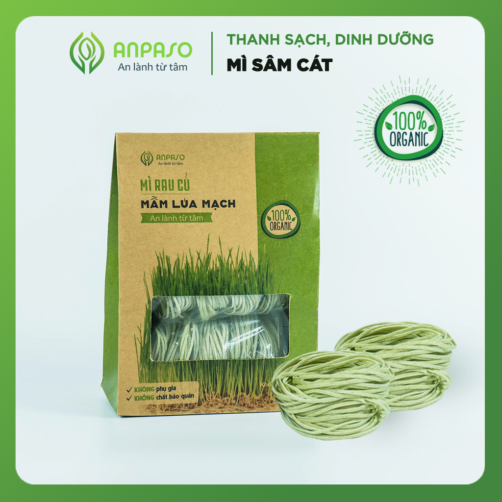 Mì Rau Củ Vị Mầm Lúa Mạch Organic Anpaso