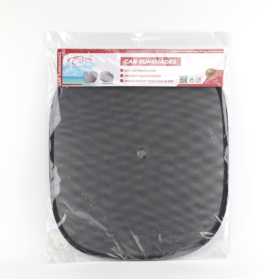 Combo 2 Tấm Che Nắng Ô Tô Bạch Kim Tráng Bạc Tròn Chống Tia UV CIND CD-C001 (36x44cm) - Nhập Khẩu Chính Hãng