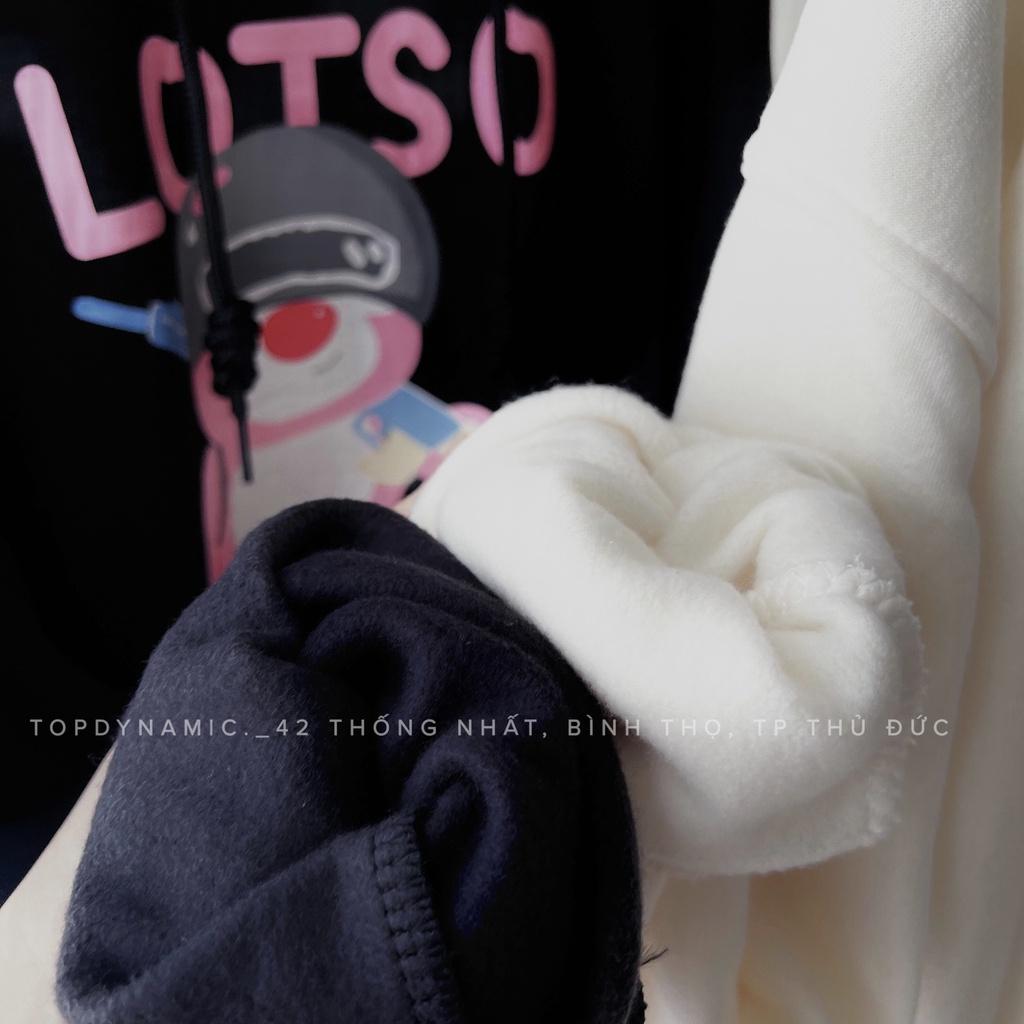 Áo Hoodie nỉ "GẤU ĐỘI MŨ" / form rộng unisex