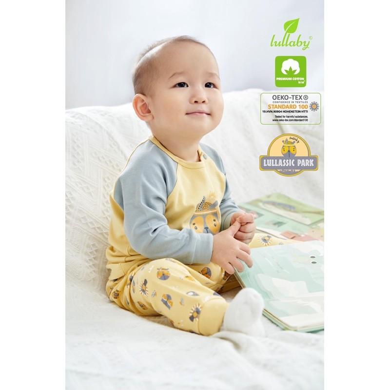 Bộ dài tay thu đông bé trai LULLABY (6m-4y) lẻ áo quần