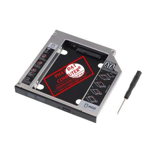 Case HDD CaddyBay FBLink 2.5” Sata 12.7mm (Chuyển Ổ CD Laptop Ra HDD)