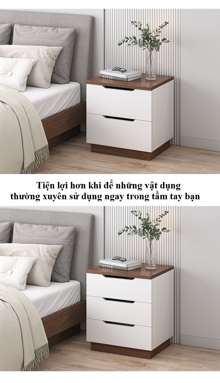 Tủ Đầu Giường Hiện Đại Lắp Ráp Mã NF18 - Nội Thất Thông Minh Đem đến Sự Sang Trọng Và Vẻ Đẹp Tinh Tế Cho Phòng Ngủ