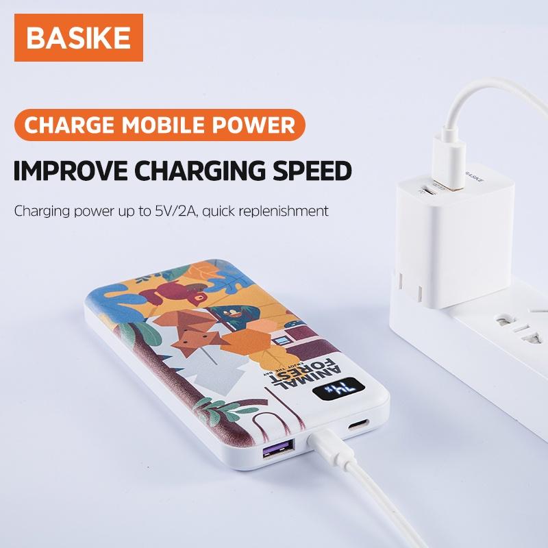 Sạc Dự Phòng 10000mah BASIKE PD18W USB-C Sạc Nhanh Cho iPhone Samsung HUAWEI OPPO-Hàng chính hãng