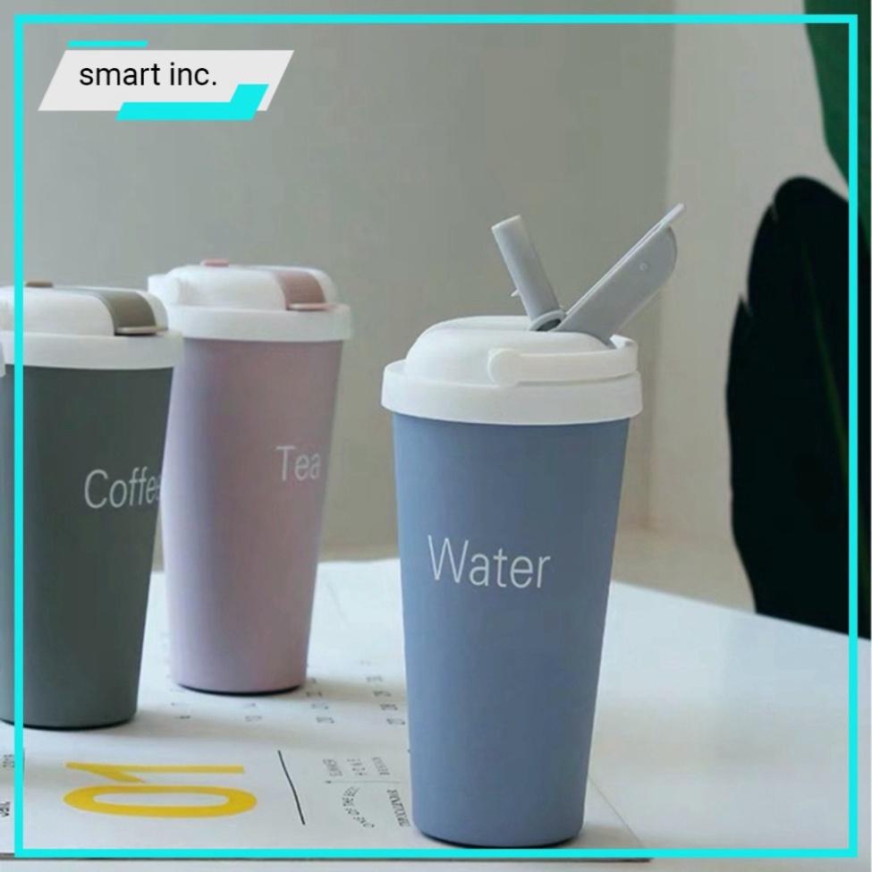Ly Giữ Nhiệt Coffee Bình Cốc Giữ Nhiệt Có Ống Hút Inox 500ml