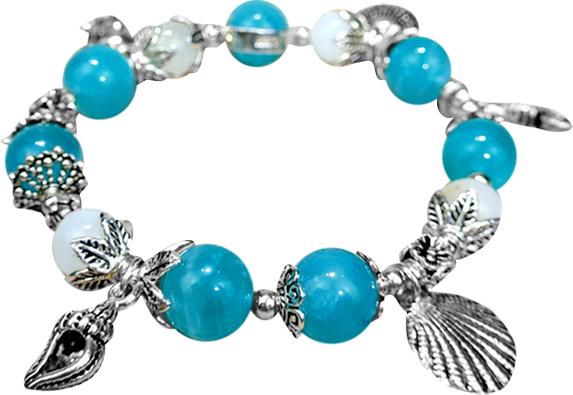Vòng Tay Phong Thủy Đá Amazonite Ý V0420
