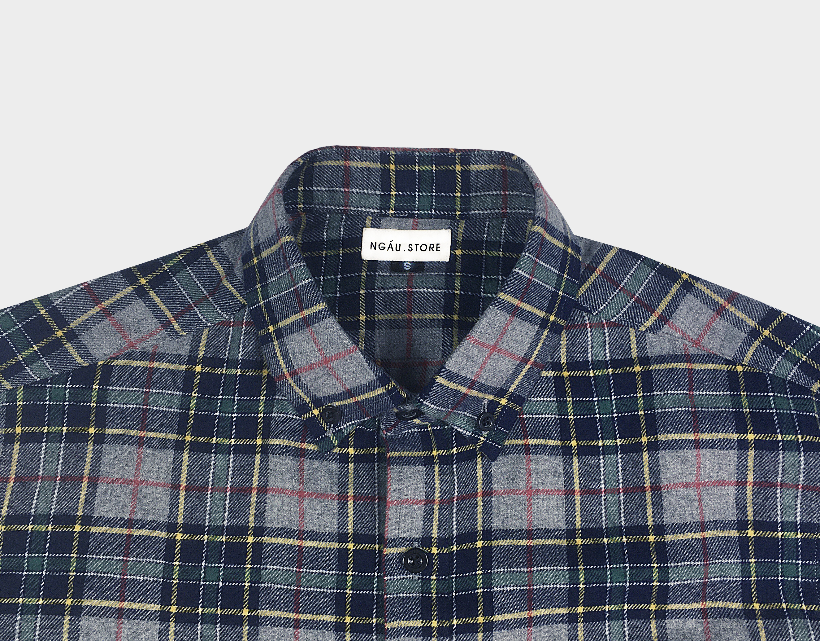 Áo sơ mi kẻ caro nam dài tay chất cotton dạ flannel shirt