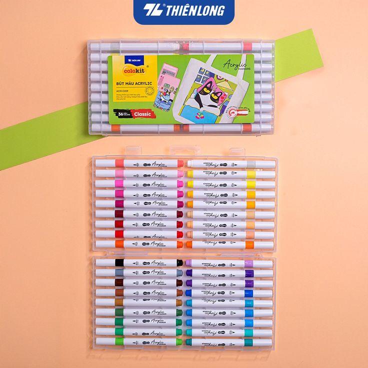 Hộp 36 Bút Lông Màu Thiên Long Acrylic Markers ACM-C019