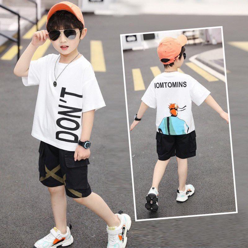 {Thanh lý} Bộ đồ bé trai Moto phong cách Hàn quốc,100% cotton, size 2-10 tuổi, hình in 2 mặt siêu đẹp