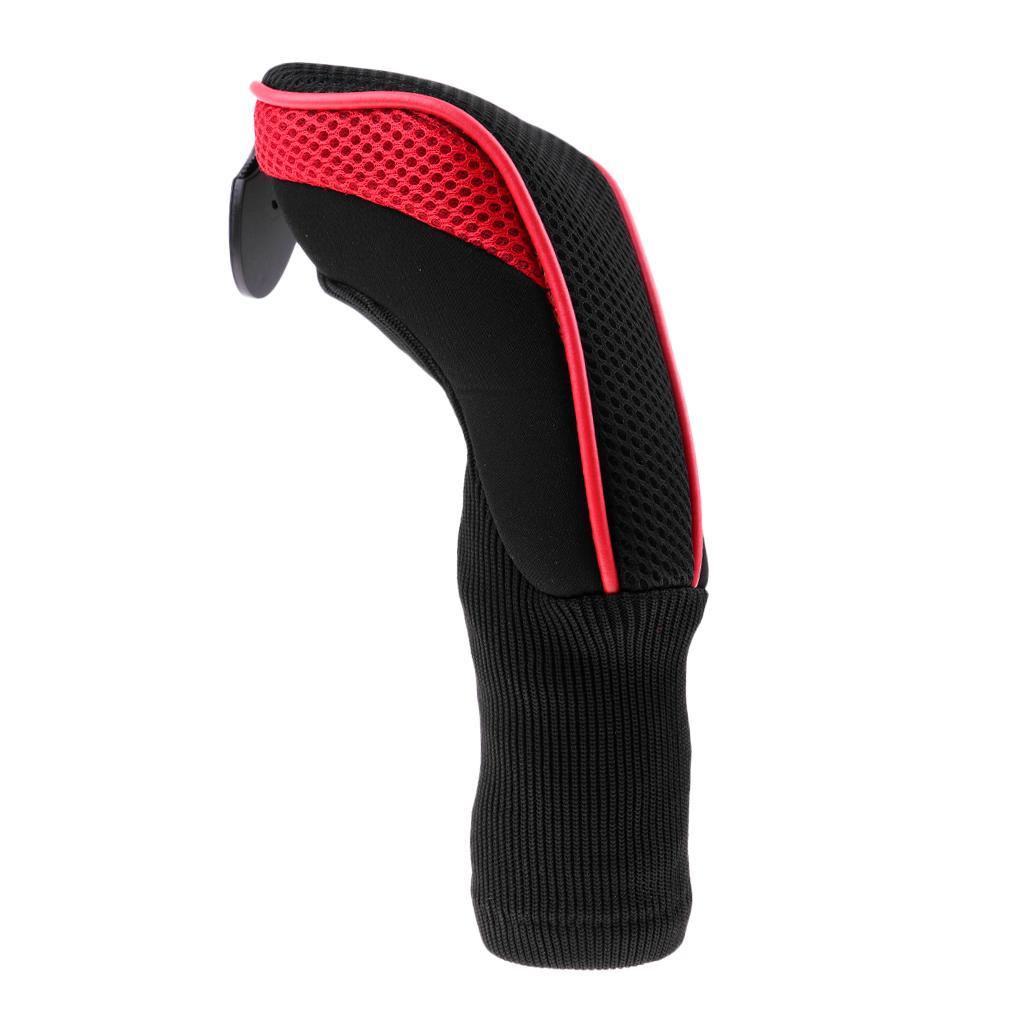 3pcs Long Neck Golf Club Head Cover Wood Headcover for Women Black