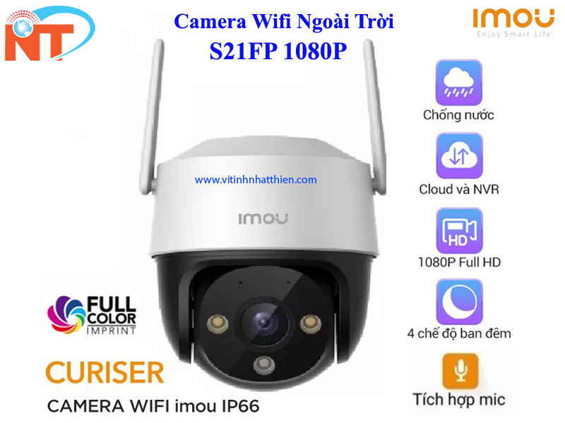 Camera WIFI ngoài trời IMOU S21FP, S41FP có màu ban đêm, xoay 360 độ - Hàng chính hãng