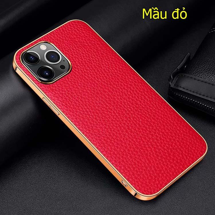 Ốp lưng da dành cho iPhone 11 pro max da bò mạ si cao cấp sang trọng