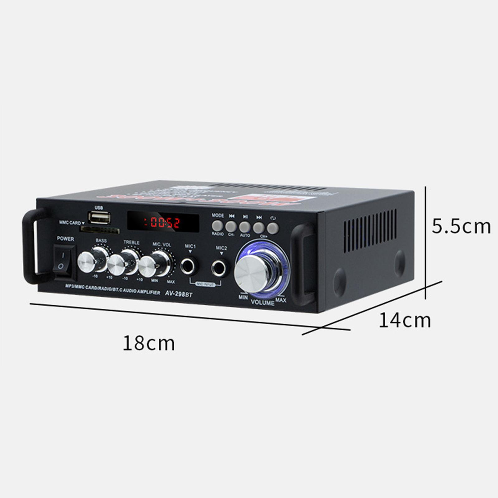 Power Amplifier US Adapter Plug FM HiFi Two Channel for Speakers Home Use TV