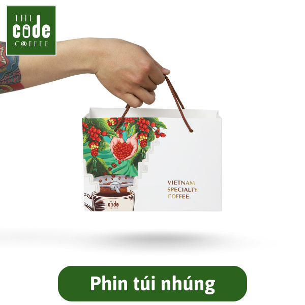 Cà Phê Phin Túi Nhúng Tiện Lợi - Robusta Túi Lọc Phin Giấy 1 Hộp 10 Gói (100gr) - Drip Bag Coffee