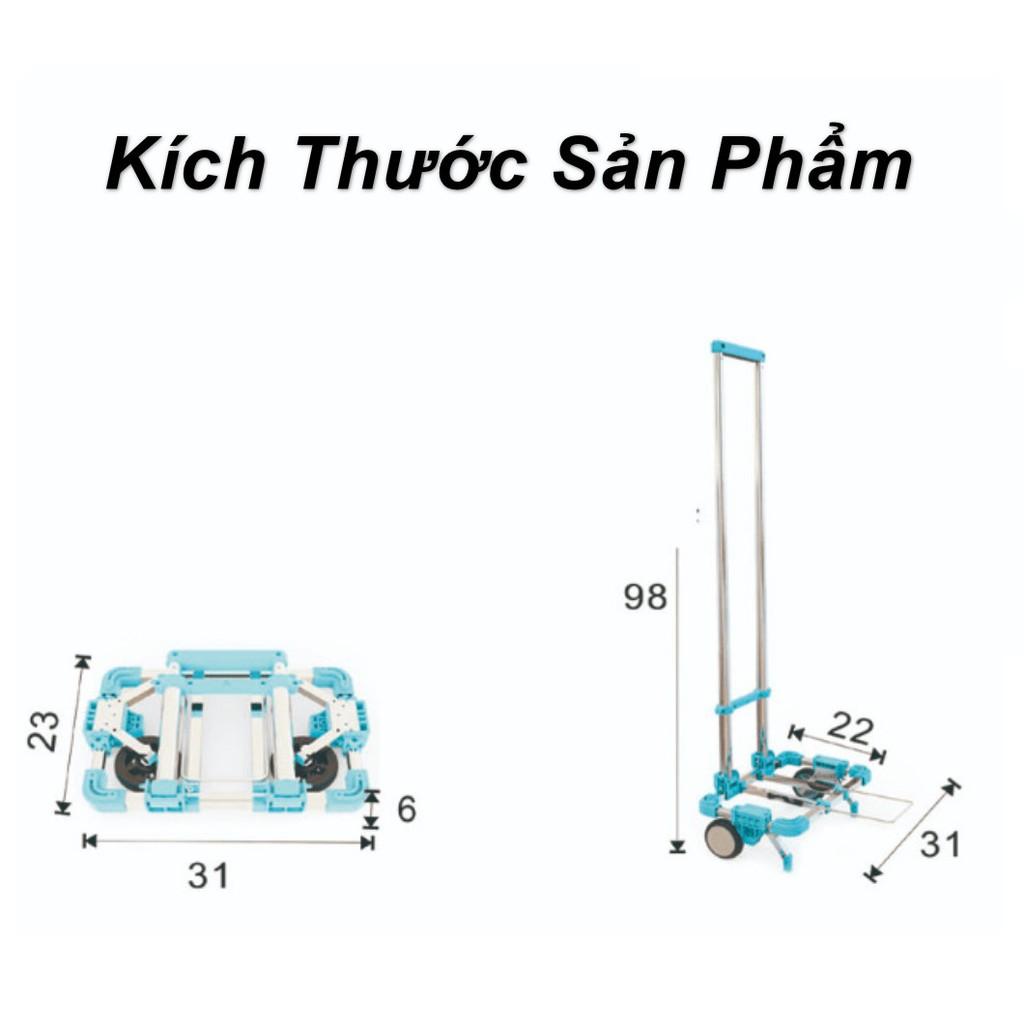 Xe kéo hành lý A4 siêu tiện lợi thích hợp đi mua sắm du lịch ( Tặng kèm dây ràng + túi đựng )