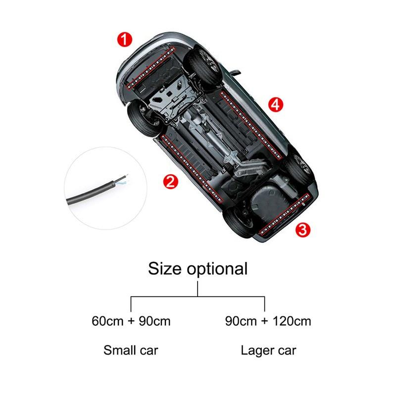 Đèn chiếu sáng dưới đèn LED ô tô Đèn khí quyển Điều khiển ứng dụng từ xa Dải linh hoạt RGB Đèn gầm trang trí Đèn gầm Đèn neon