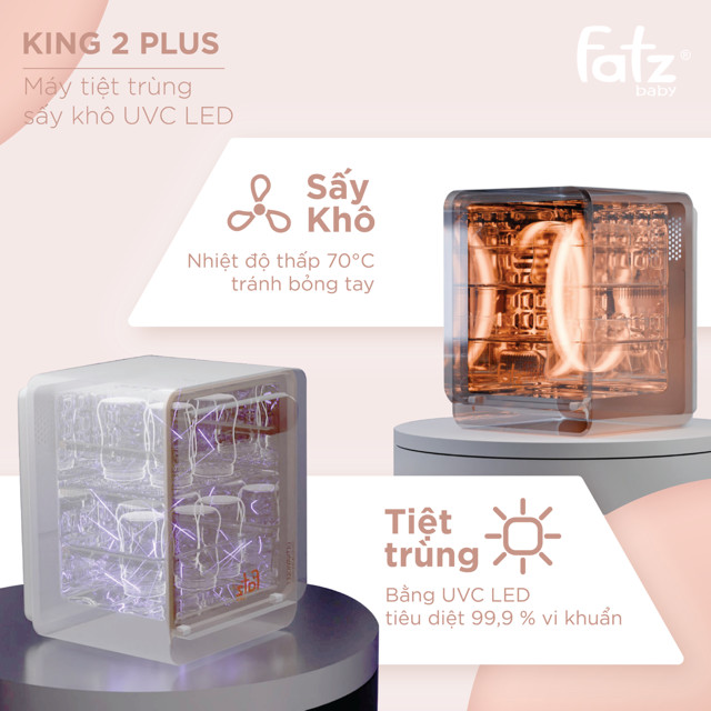 Fatzbaby Máy tiệt trùng sấy khô UVC LED King 2 Plus - FB4725BT