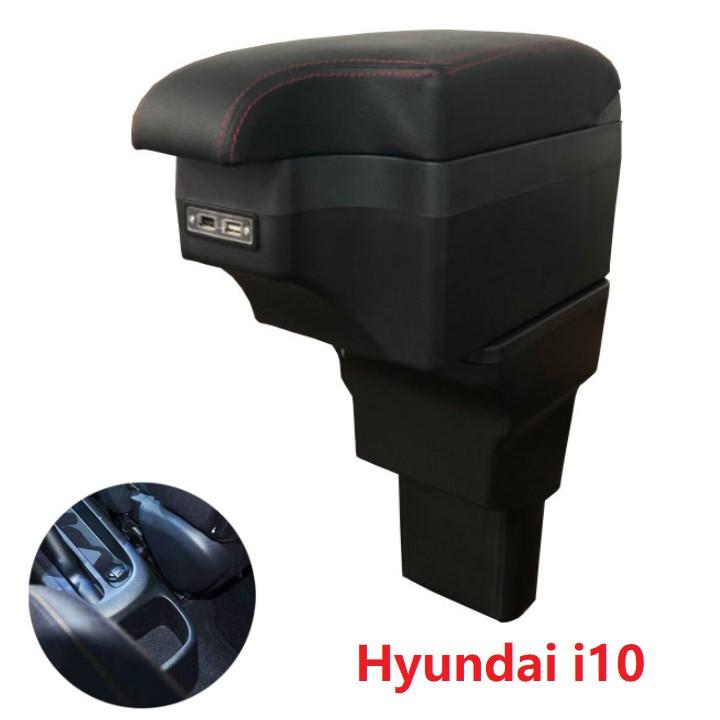 Hộp tỳ tay ô tô cao cấp Hyundai i10 tích hợp 6 cổng USB