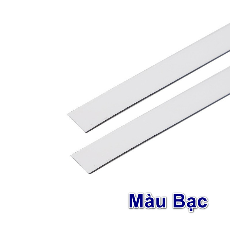 Dây dán viền PVC dạng PHẲNG, trang trí tường 1 mét dài màu vàng, bạc