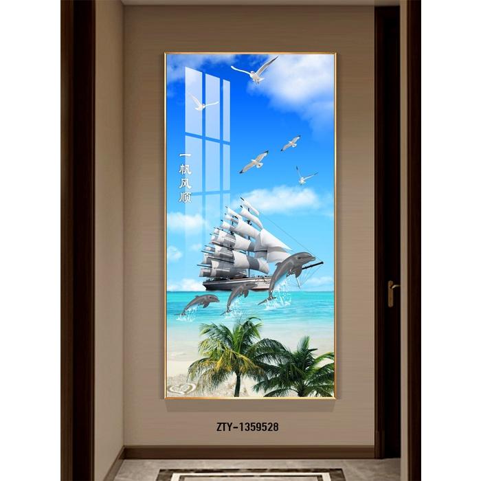 TRANH THUẬN BUỒM XUÔI GIÓ NGHỆ THUẬT TRÁNG GƯƠNG MICA HIỆN ĐẠI SANG TRỌNG CAO CẤP 40*60/ 60*90
