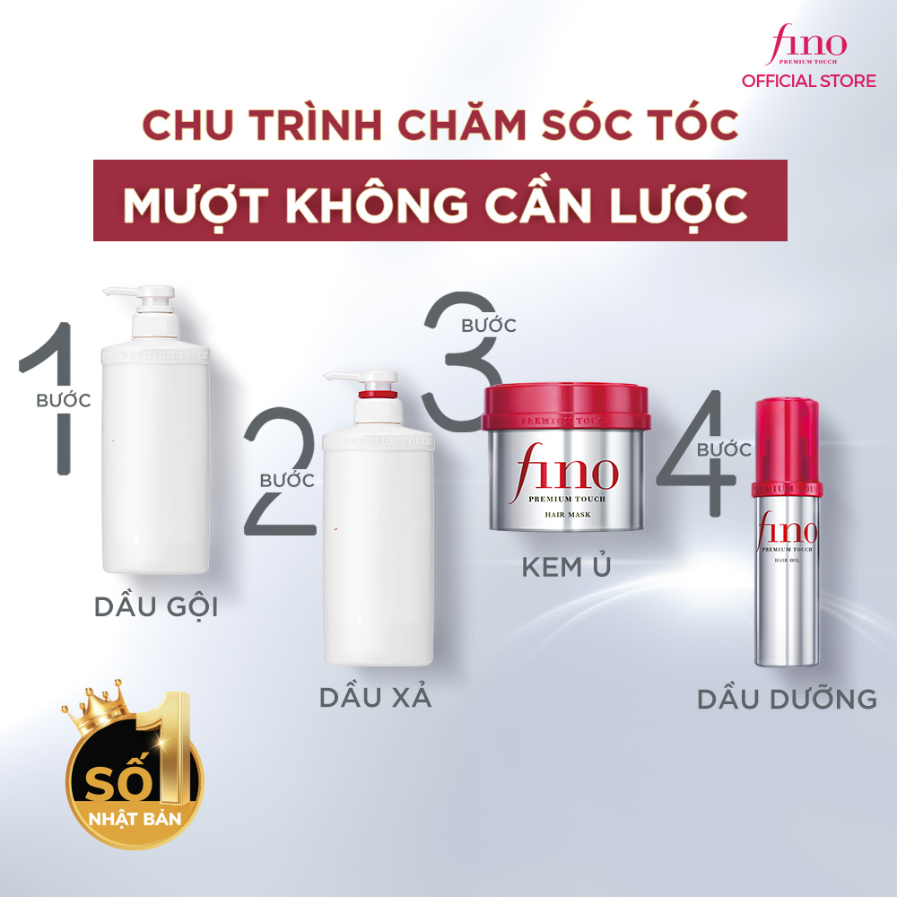 Kem ủ tóc cao cấp FINO Premium Touch 230g + Dầu dưỡng tóc cao cấp FINO PREMIUM TOUCH HAIR OIL B 70ml