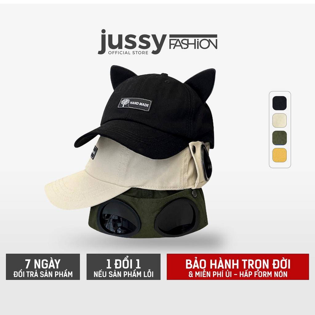 Mũ Lưỡi Trai Phi Công Jussy Fashion Kiểu Mũ Phi Công Có Kính Hot Trend Form Mềm Vải Cotton Thoáng Mát