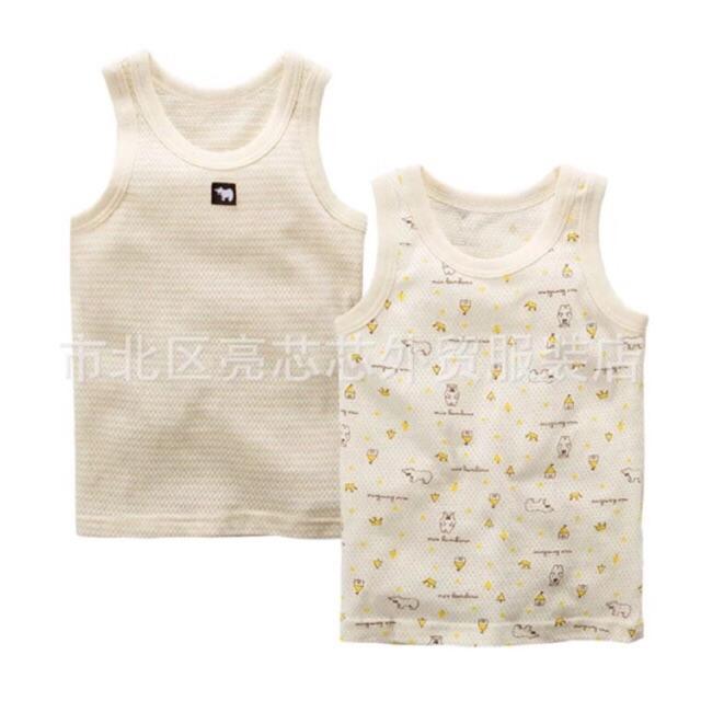 Áo 3 lỗ cho bé sơ sinh hàng xuất Nhật 100% organic cotton hữu cơ tự nhiên không tẩy nhuộm hóa chất