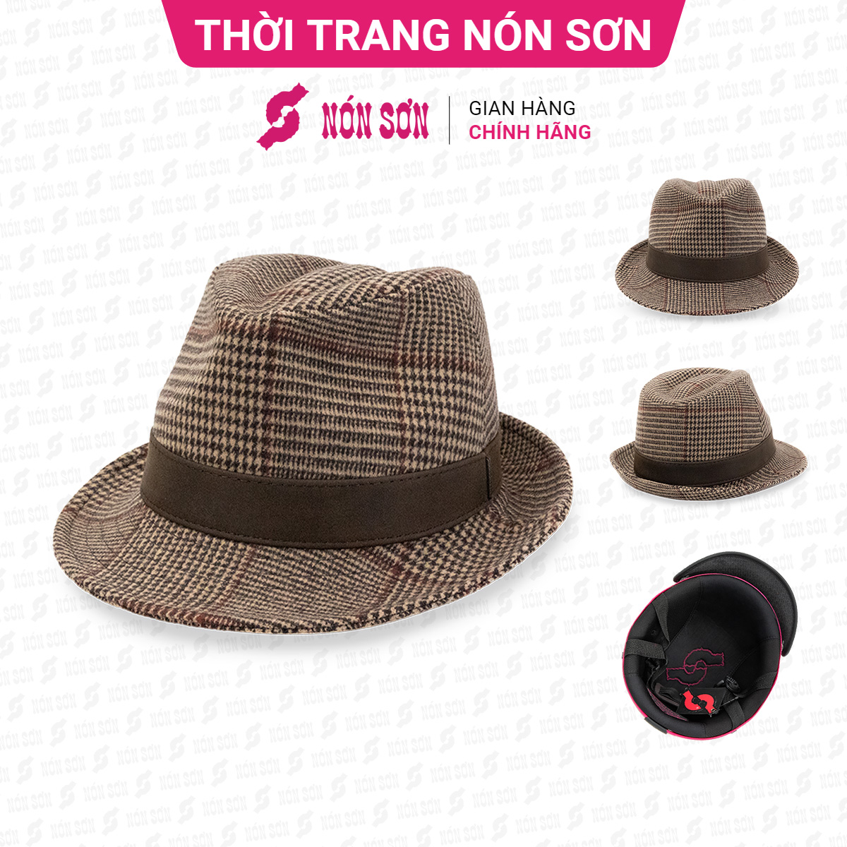 Mũ phớt thời trang NÓN SƠN chính hãng P3B-NU3-M