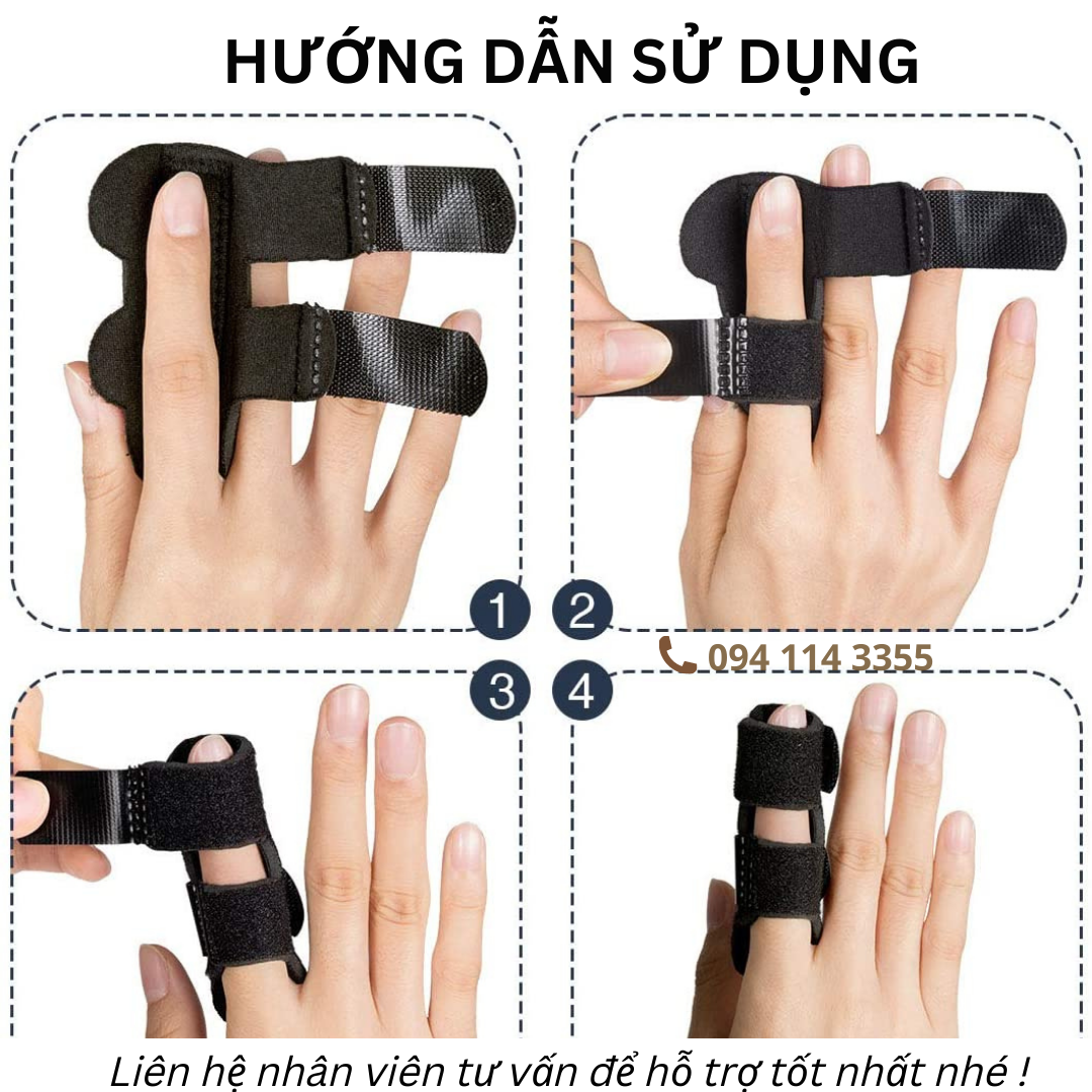 Nẹp ngón tay Envysleep cố định, giữ khớp xương cho ngón gãy trật gân, BỘ 1 CÁI