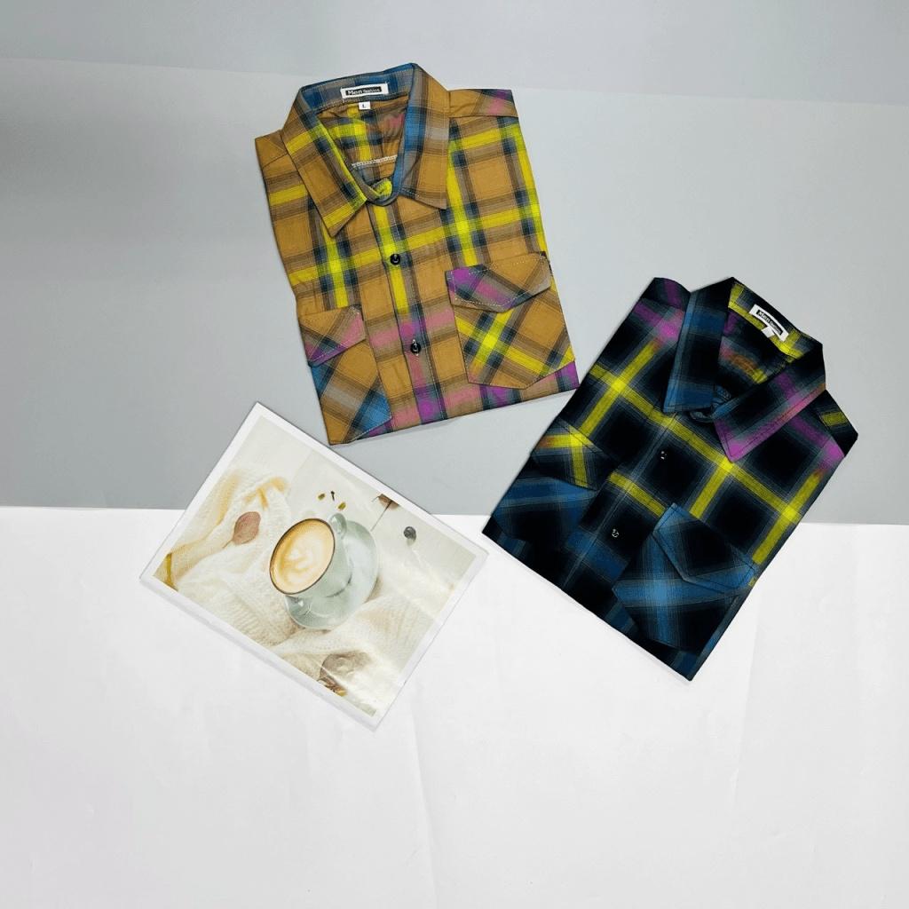 ÁO SƠ MI NAM CARO TAY NGẮN THỜI TRANG LUXURY ĐẲNG CẤP CHO CÁC ANH EM BỐN MIỀN , THỜI TRANG BOY PHỐ CỔ THỜI TRANG N