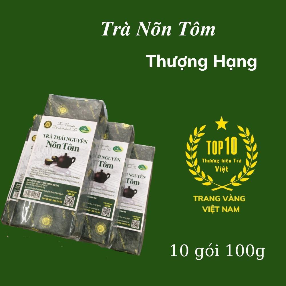 1kg Trà Nõn Tôm THƯỢNG HẠNG Thái Nguyên 10 gói 100g Trà Xanh Tâm Thái 2 túi 500g Trà Nõn Tôm Tân Cương