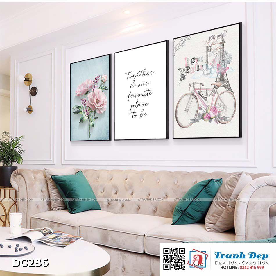 Bộ 3 tranh canvas treo tường Decor Tranh quotes lãng mạn - DC286